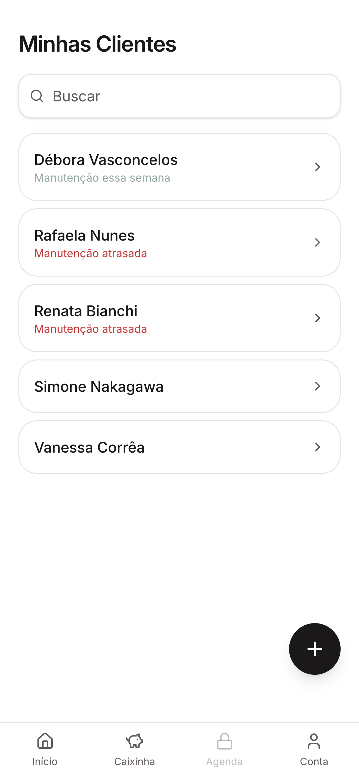 Lista de clientes